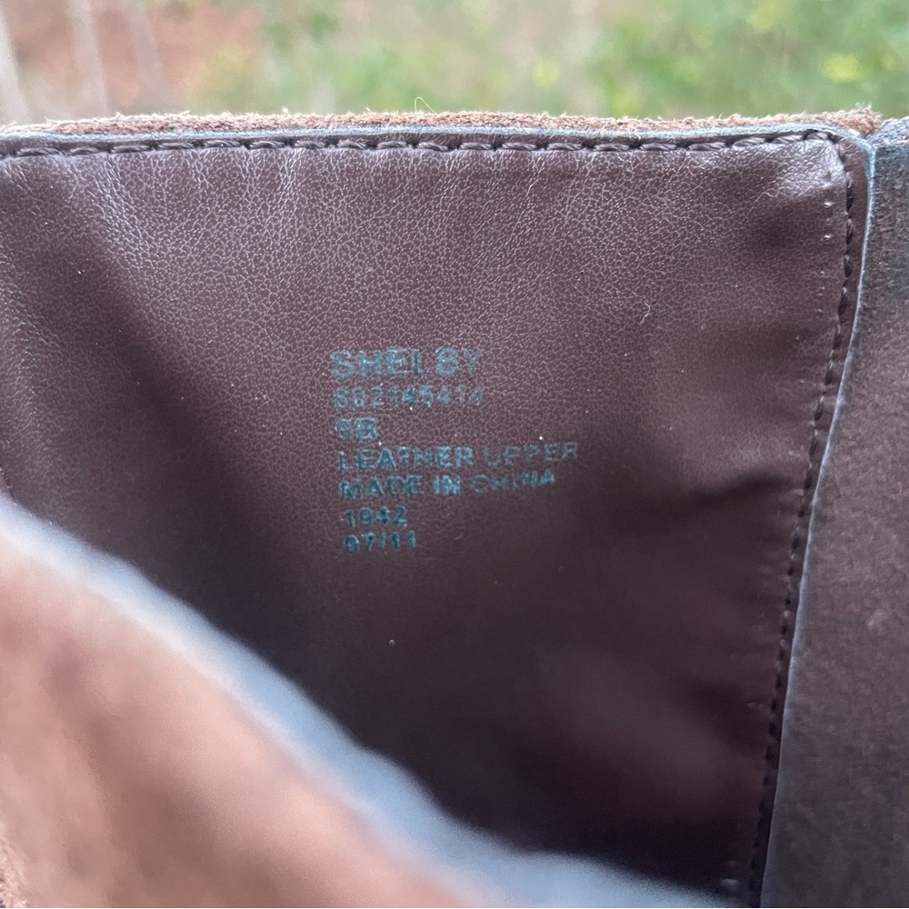 Lauren Ralph Lauren Shelby brown suede leather boots 9 - Picture 13 of 14